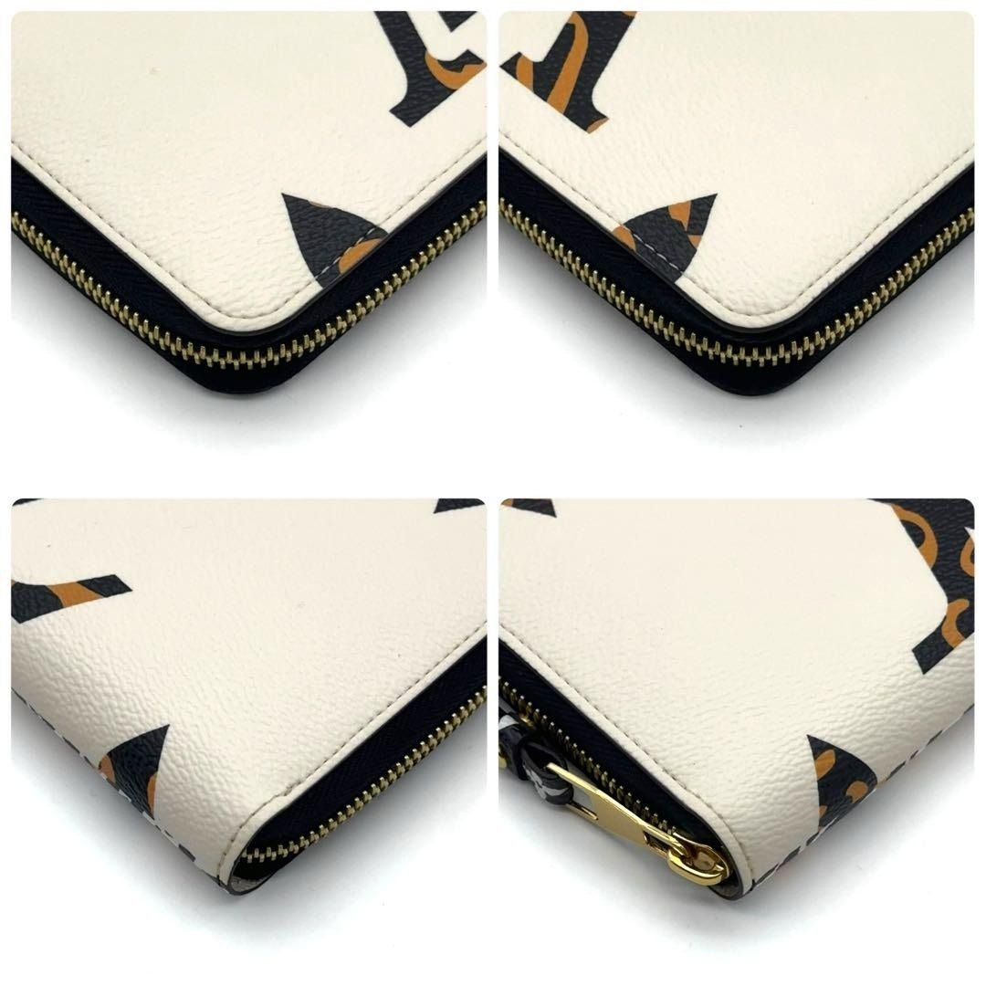 Louis Vuitton Monogram Giant Jungle Go Wild Zippy Wallet White Ivory Brown