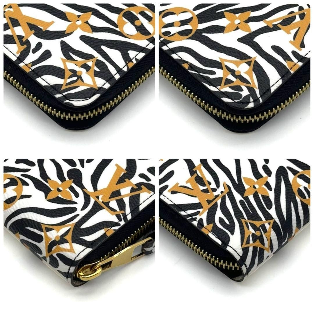 Louis Vuitton Monogram Giant Jungle Go Wild Zippy Wallet White Ivory Brown