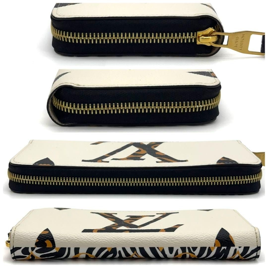 Louis Vuitton Monogram Giant Jungle Go Wild Zippy Wallet White Ivory Brown