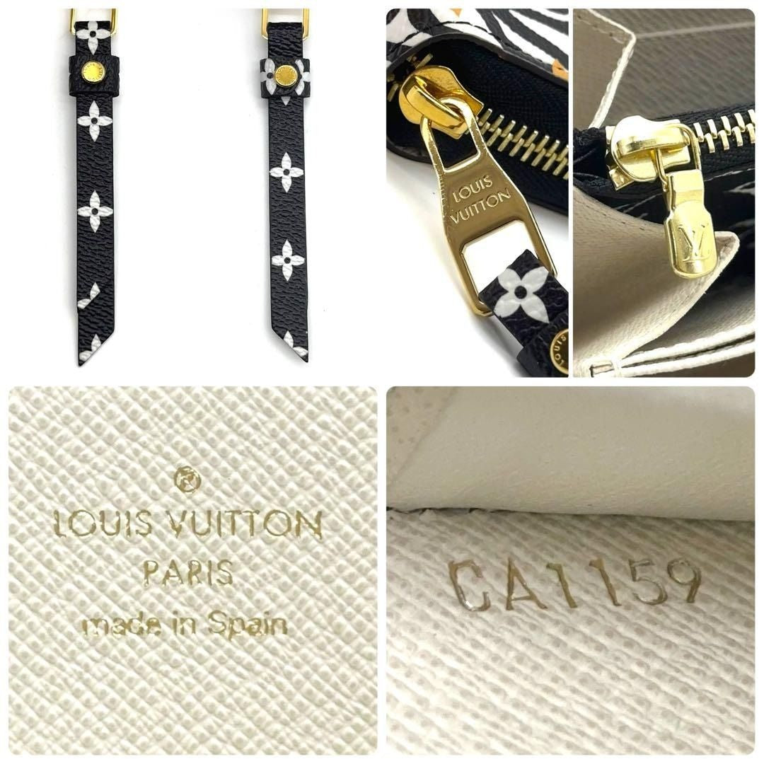 Louis Vuitton Monogram Giant Jungle Go Wild Zippy Wallet White Ivory Brown