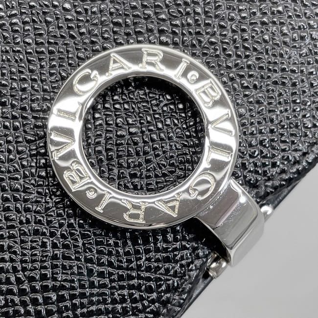 Bulgari Bifold Long Wallet Black Bvlgari Bulgari Excellent Condition Billfold