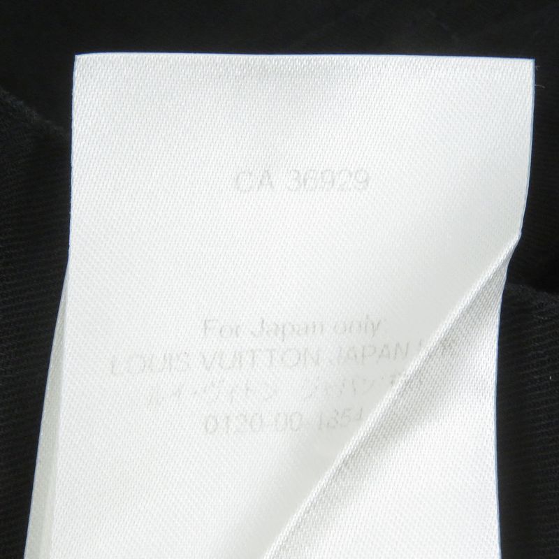 Louis Vuitton 22AW Linen Blend Logo Silver Plate Cargo Shorts Black 38 Made In