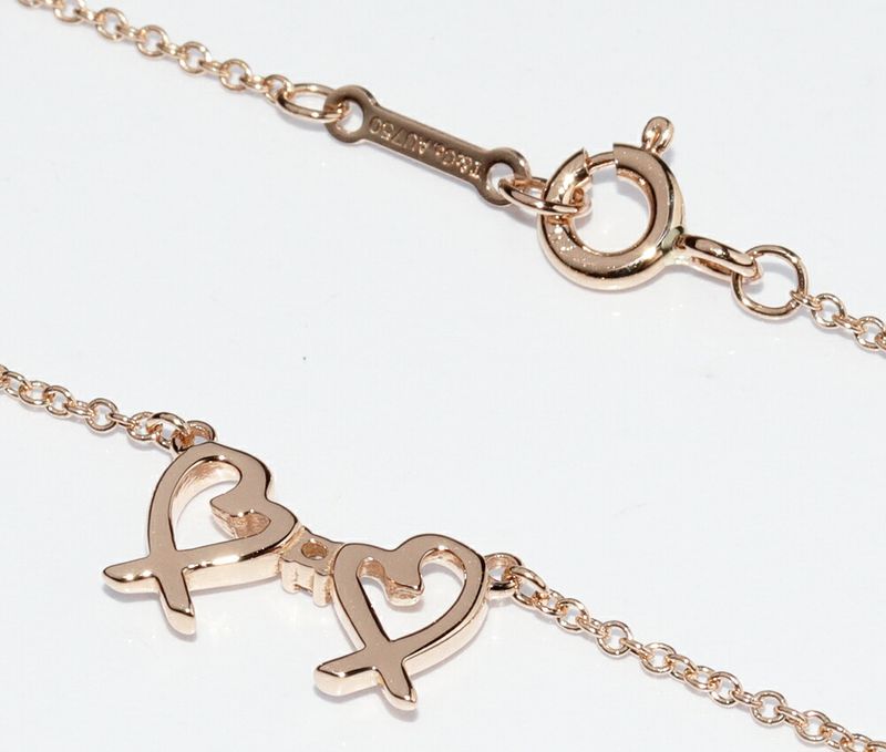 Tiffany & Co Pendant Necklace 18K Pink Gold Diamond 1p(001ct) Paloma Picasso