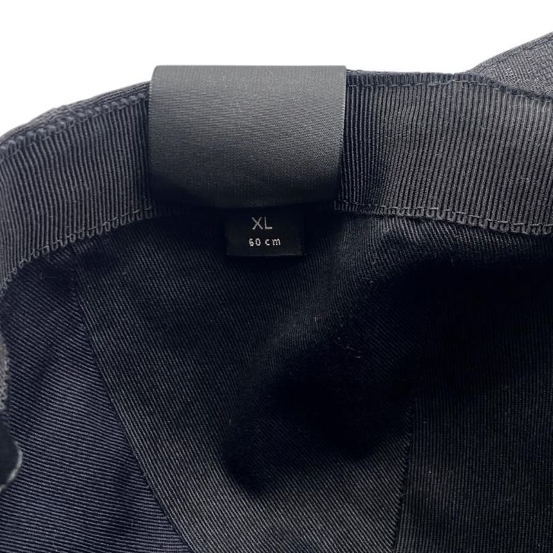 Gucci Hat Baseball Cap 200035 XL Size Original GG Canvas Black Gucci