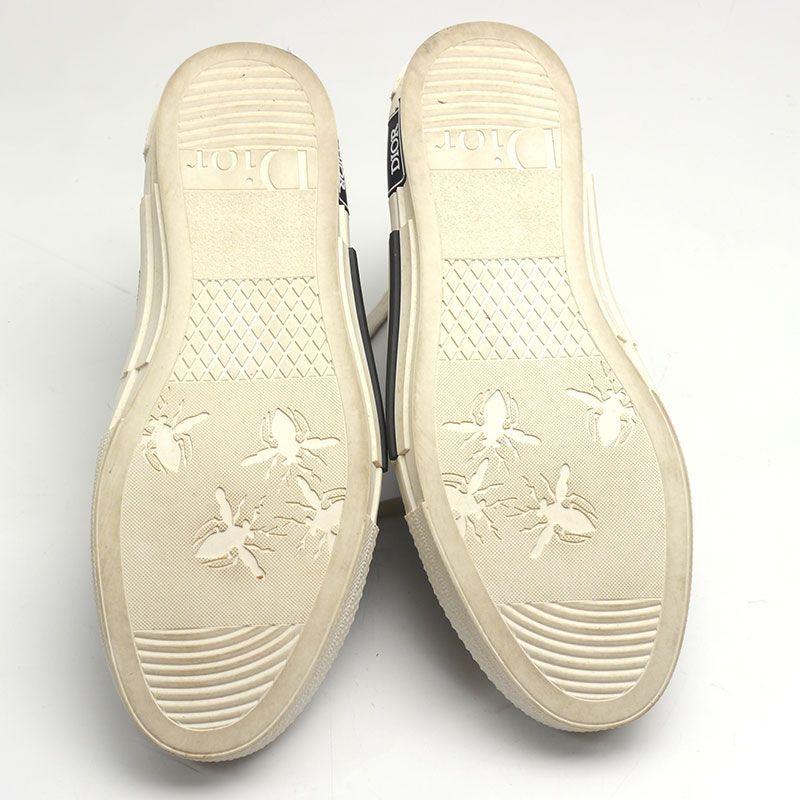 Dior B23 Sequined High Cut Sneakers Size 42 Silver