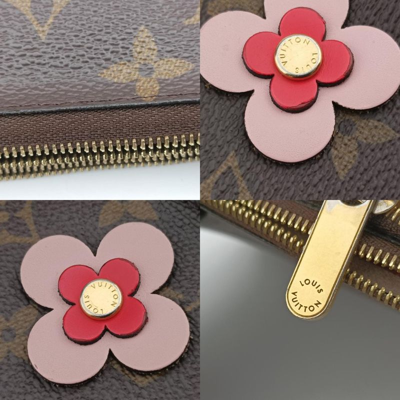 Louis Vuitton Pochette Double Zip Blooming Flower Monogram /brownish And Multi