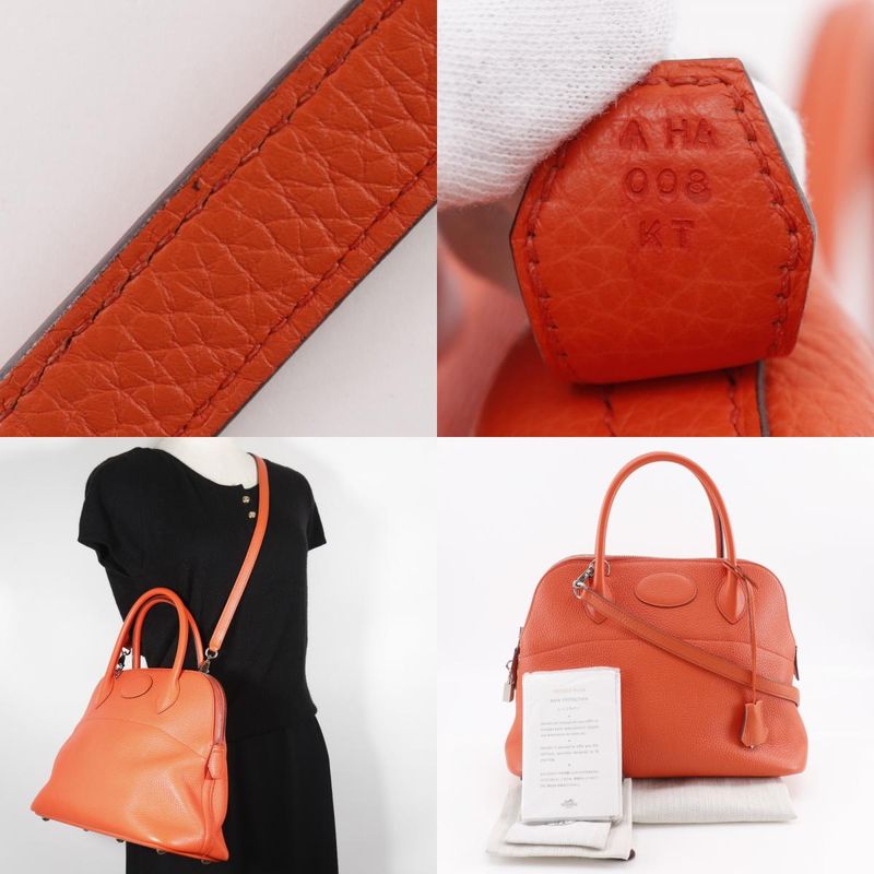 Hermes Bolide 31 2WAY Shoulder Taurillon Clemence Orange A Ladies Handbag