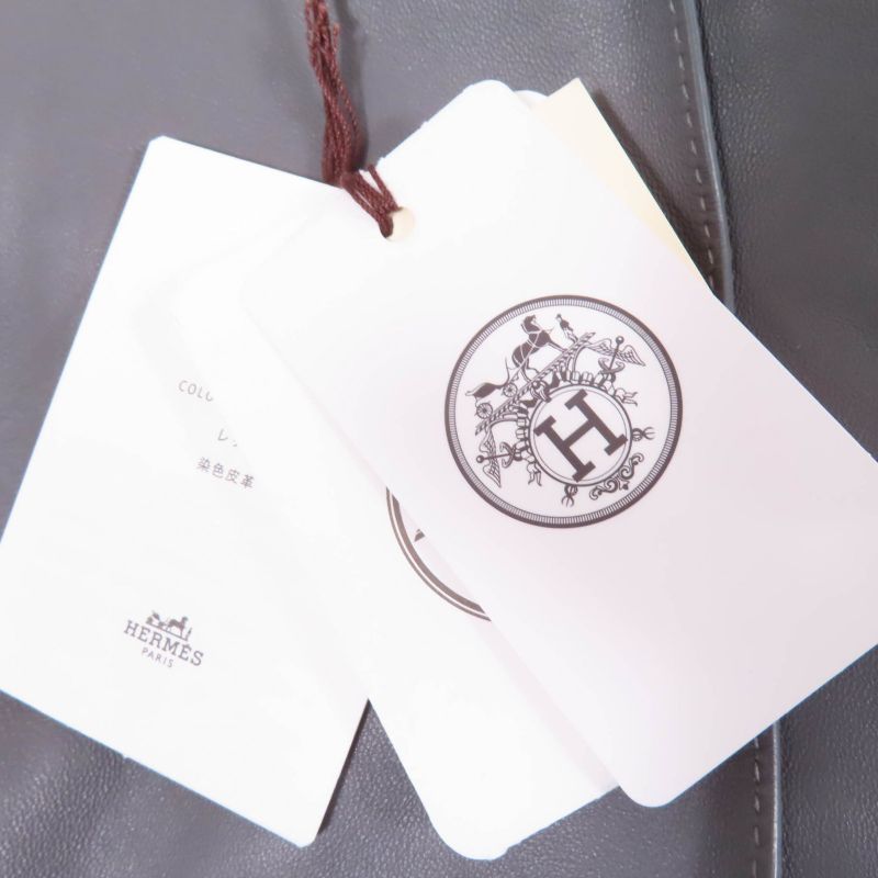 Hermes 2021 Lamb Leather Shorts With D-can Bottoms Gray 38 Made In Italy