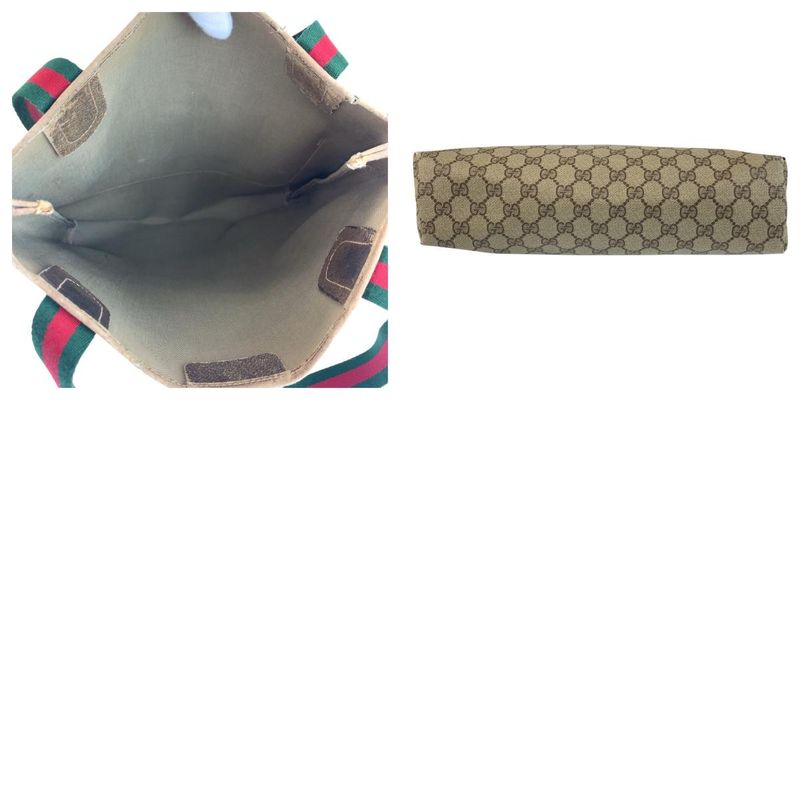 Gucci Vintage Sherry Line Old Gucci GG Supreme Canvas Tote Bag Shoulder Bag