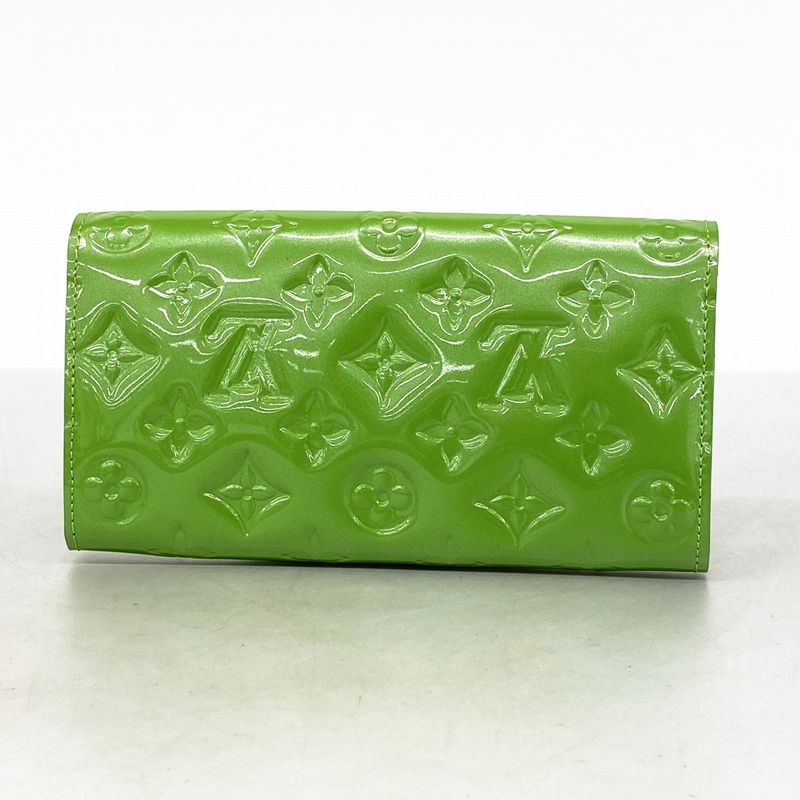 Louis Vuitton Vernis Portefeuille Sarah M93635 Vert Toninic Cles Dies