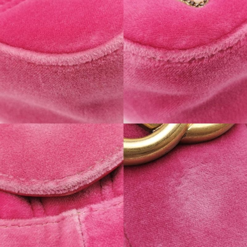 Guccigg Marmont Rose Red Velour 443496 D023409651