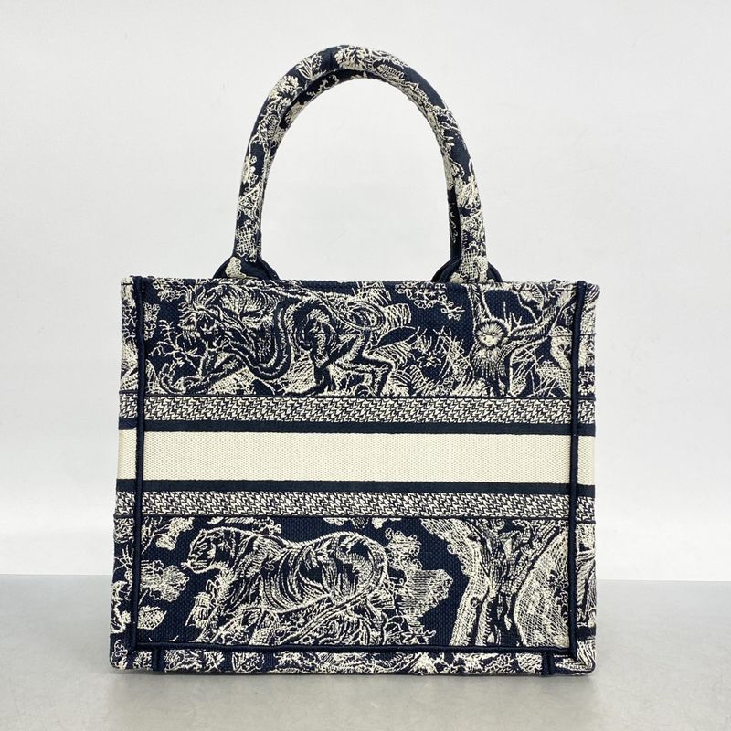 Christian Dior Tote Bag Book Tote Canvas Black Women's