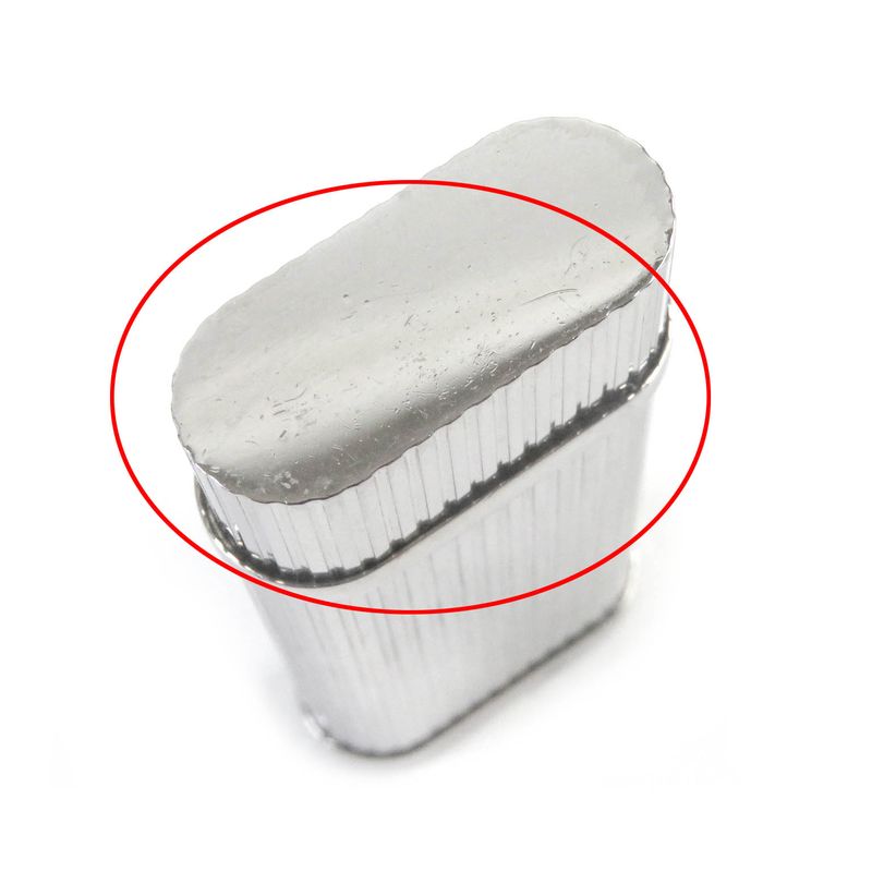 Cartier Godron Stripe Pattern Oval Roller Smoking Tool Silver