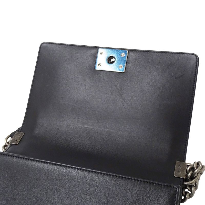 Chanel Bag Boy Chanel Women's Brand Shoulder Bag Tweed Leather Black White