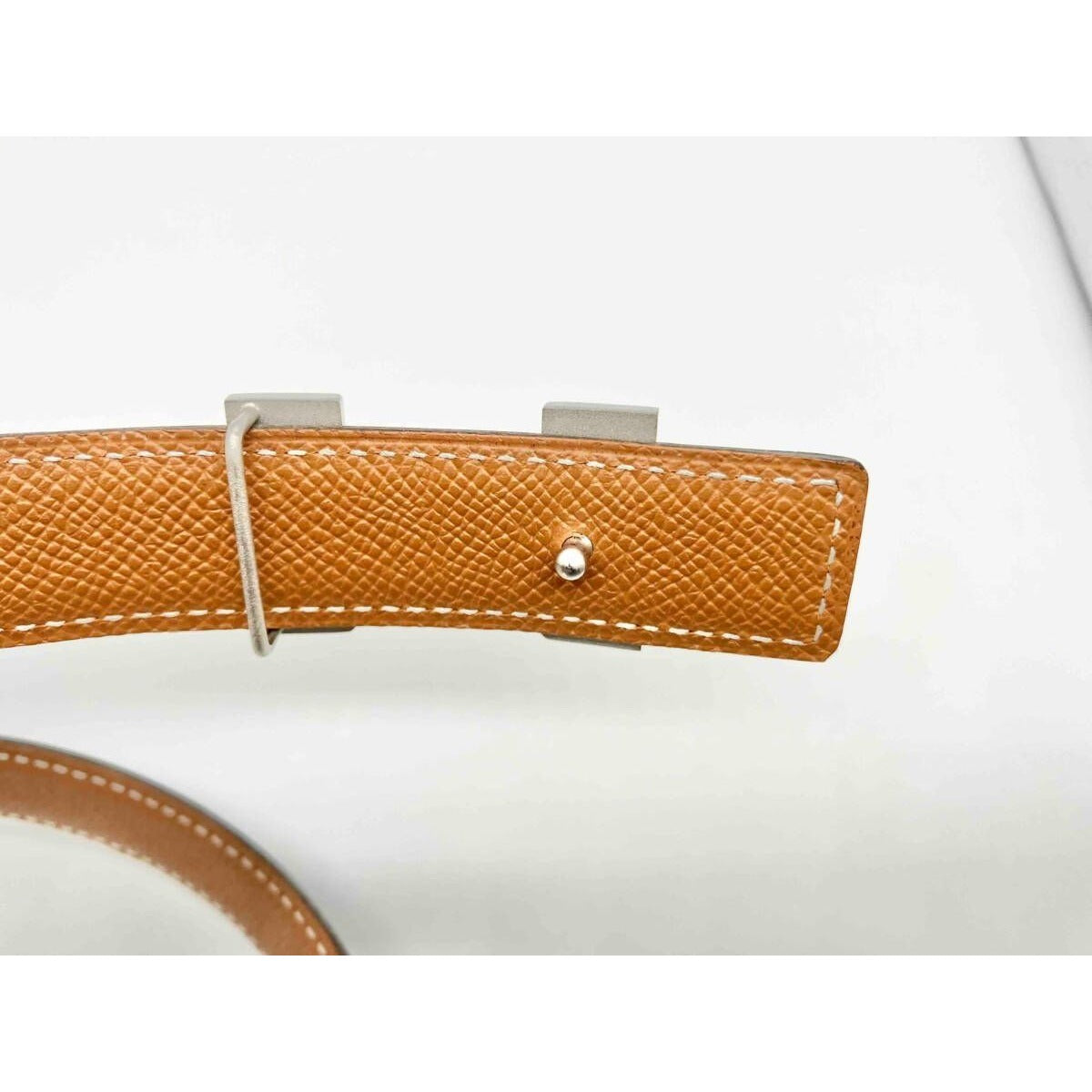 Hermes Constance H Logo Black Leather Belt