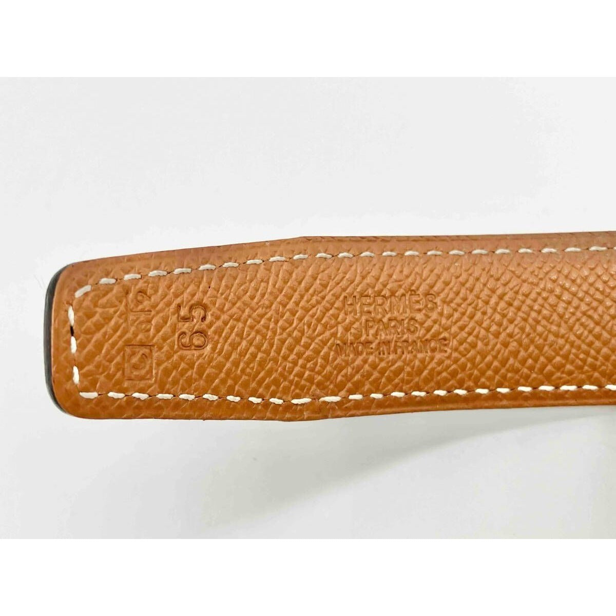 Hermes Constance H Logo Black Leather Belt
