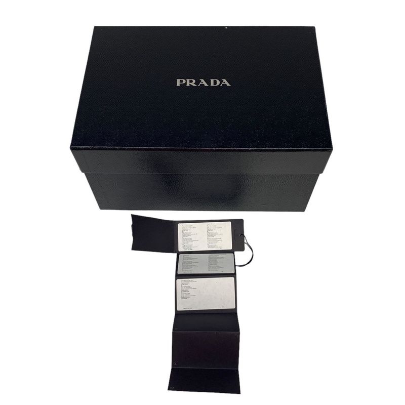 0864 Prada Cap Nylon Logo Baseball Cap 2hc274 Size L Black and Green with Box