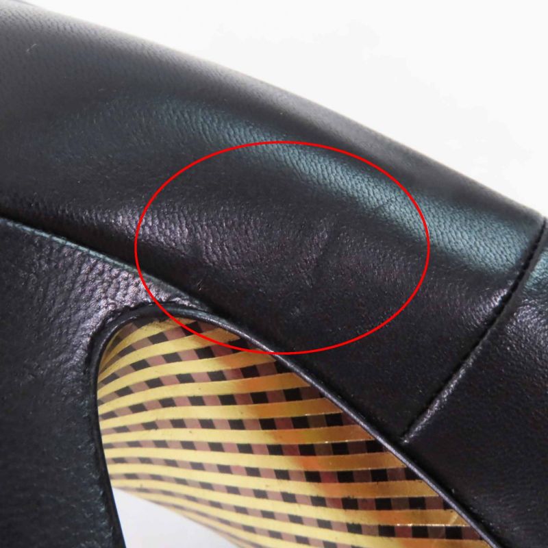 CHANEL G28461 Beautiful Legs Coco Mark Stitching Round Toe Leather Pumps 12cm