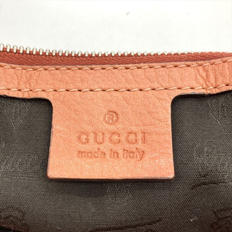 Gucci Shoulder Bag Leather 257090 Pink Silver Hardware D7608708 Bamboo Full