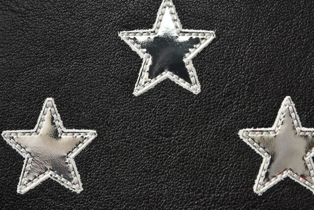 Saint Laurent Wallet YSL Saint Laurent Men's Foldable Wallet Star Leather Black