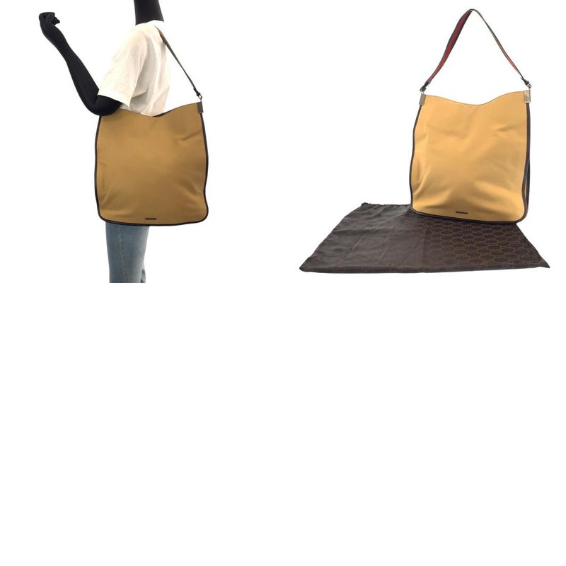 Gucci Sherry Line Beige Canvas 001 4306 Hobo Shoulder Bag Women 504905