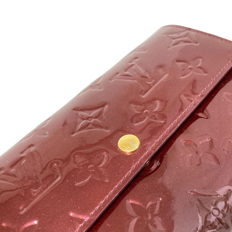 Louis Vuitton Monogram Vernis Portefeuille Sarah NM M91521 Rouge Fauviste