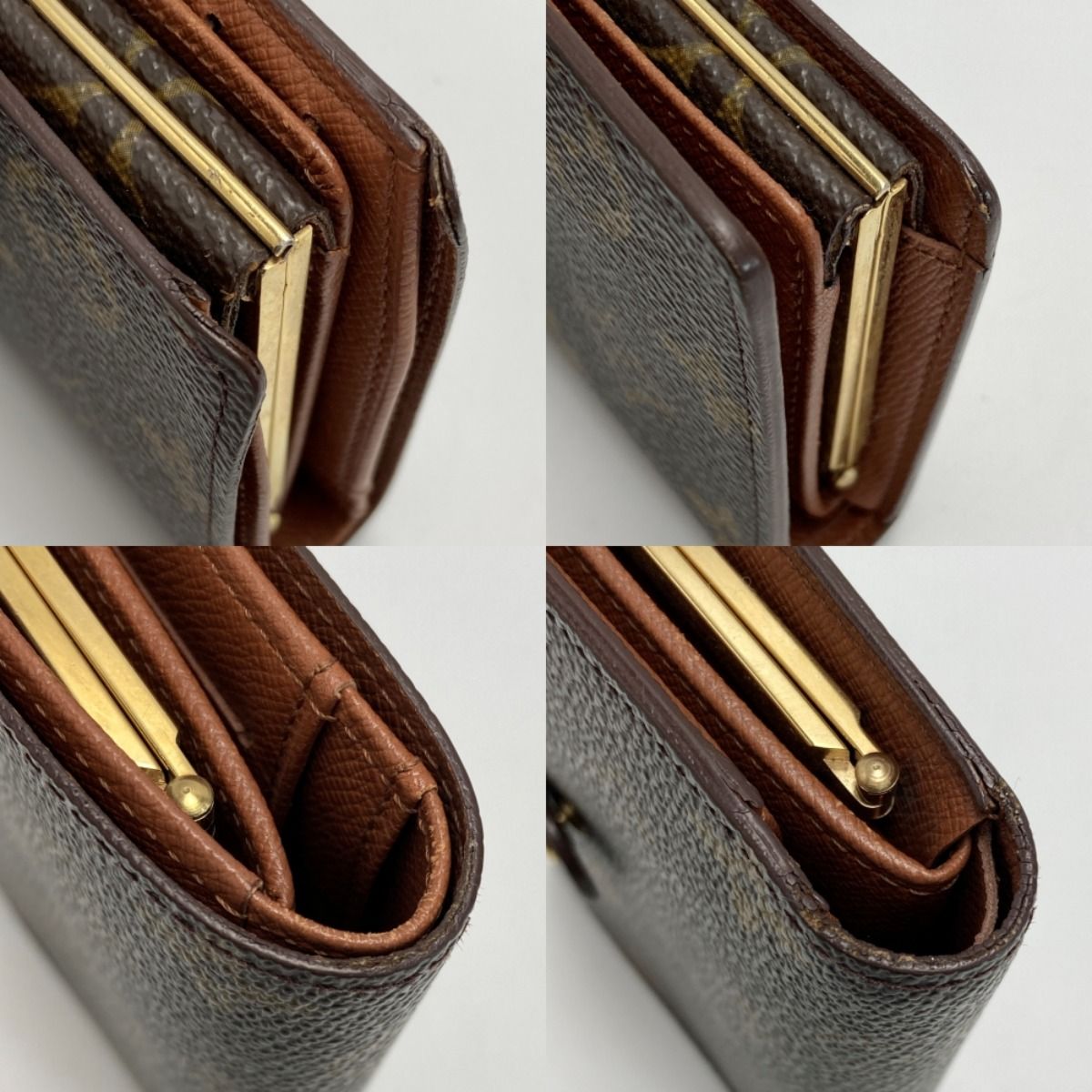 Louis Vuitton Monogram Portomone Viet Viennois M61663 Clasp Bifold Wallet