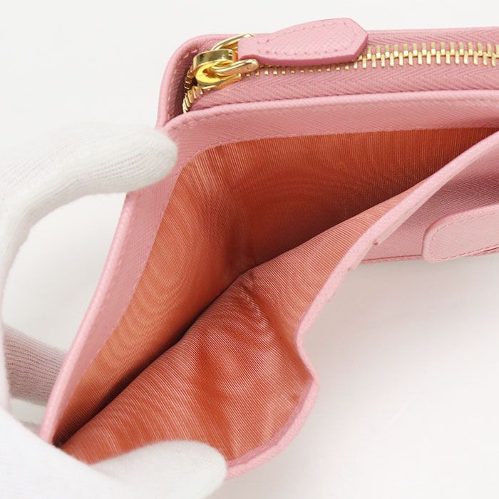 Prada Bifold Wallet Saffiano Leather Women