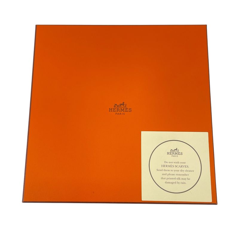 Hermes Scarf Silk LA Rosee Anne Gavarni Rose Drop Orange With Box