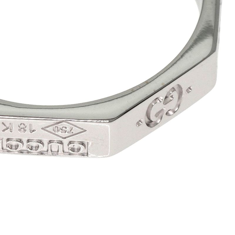 Gucci Octagonal #14 Ring - 18K White Gold Ladies