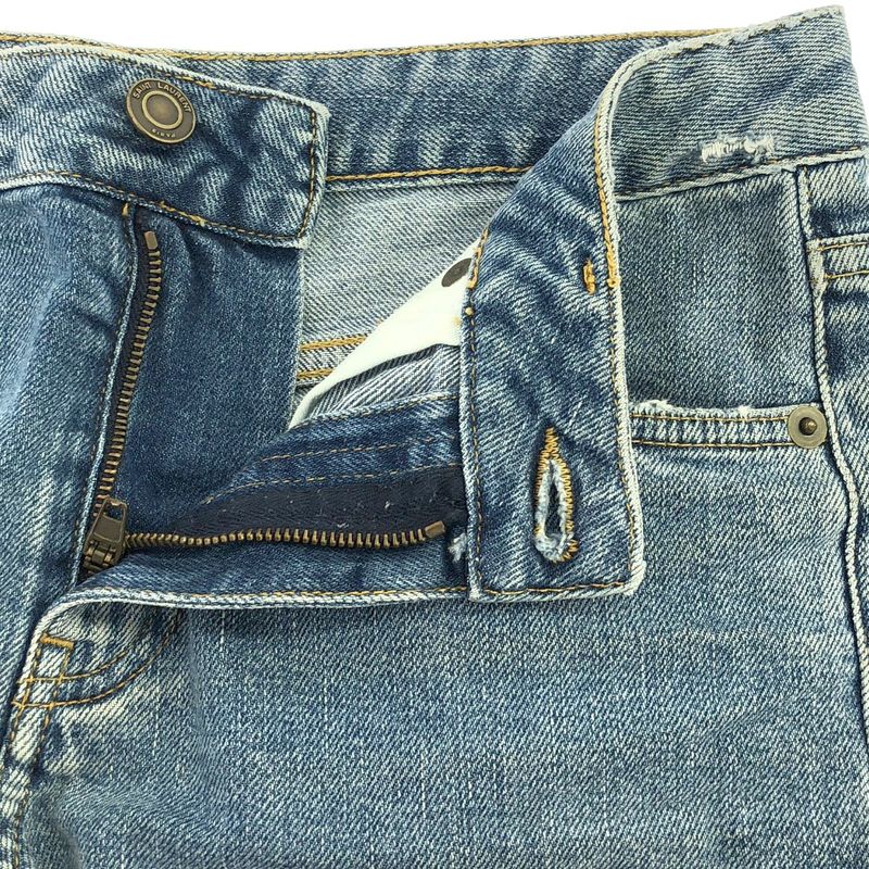 Saint Laurent Paris 16ss Cutoff Denim Shorts 375916 Indigo Blue 25