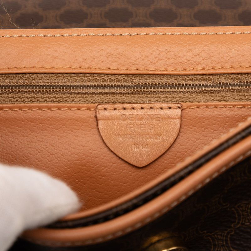 Celine Macadam Brown PVC Leather Women's Celine