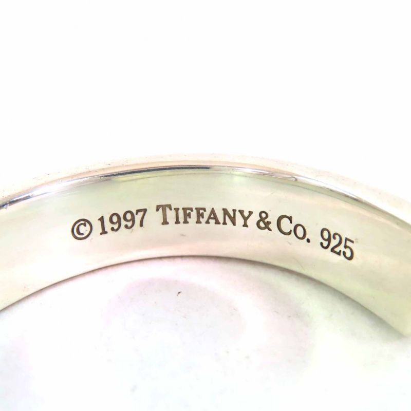 Tiffany & Co 1837 Narrow Bangle Bracelet Sv925 Silver Weight 35g Ladies