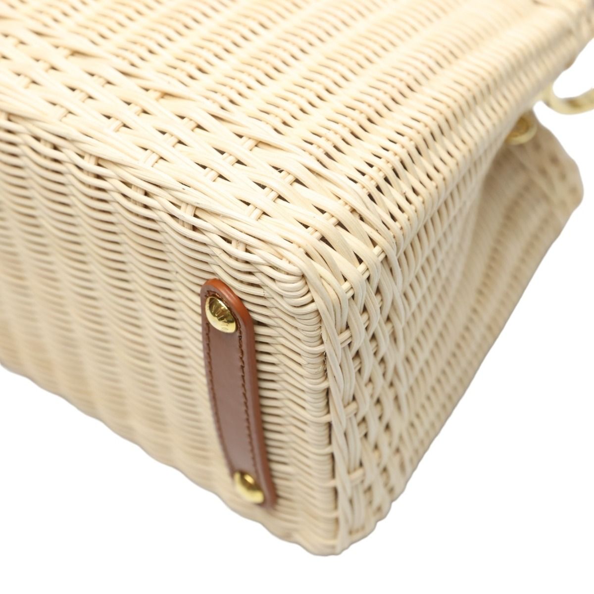 Louis Vuitton Capucines BB Leather Rattan Shoulder Bag