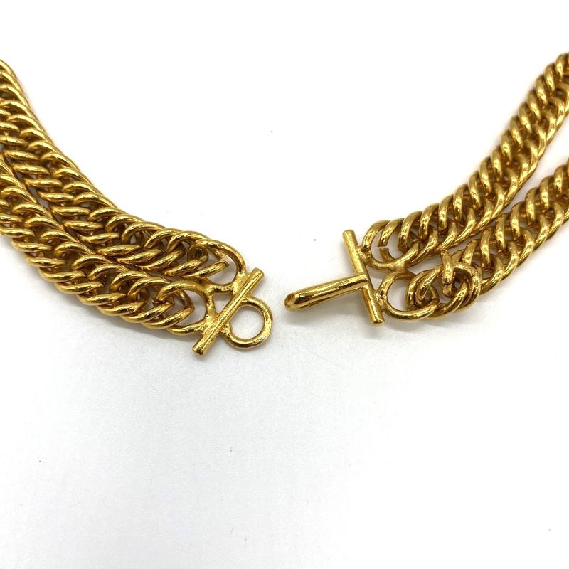 Chanel Lion Necklace Choker Vintage Gold Gilt