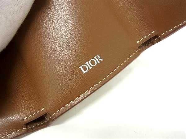 DIOR CD Diamond PVC Trifold Wallet Coin Purse Billfold Card Holder