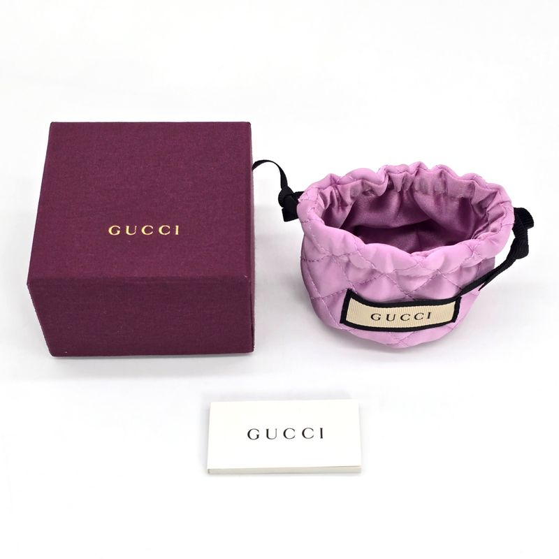 Gucci Interlocking G Golmet Chain Ring M Approx 15 Gold Finish Metal Made In