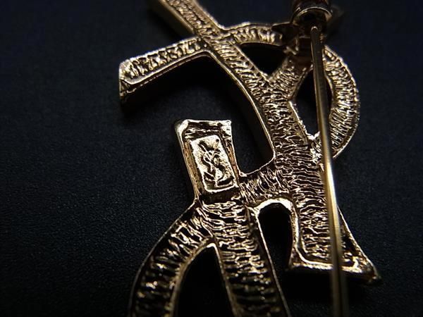 Yvessaint Laurent Yves Saint Laurent Rhinestone Pin Brooch Pin Badge