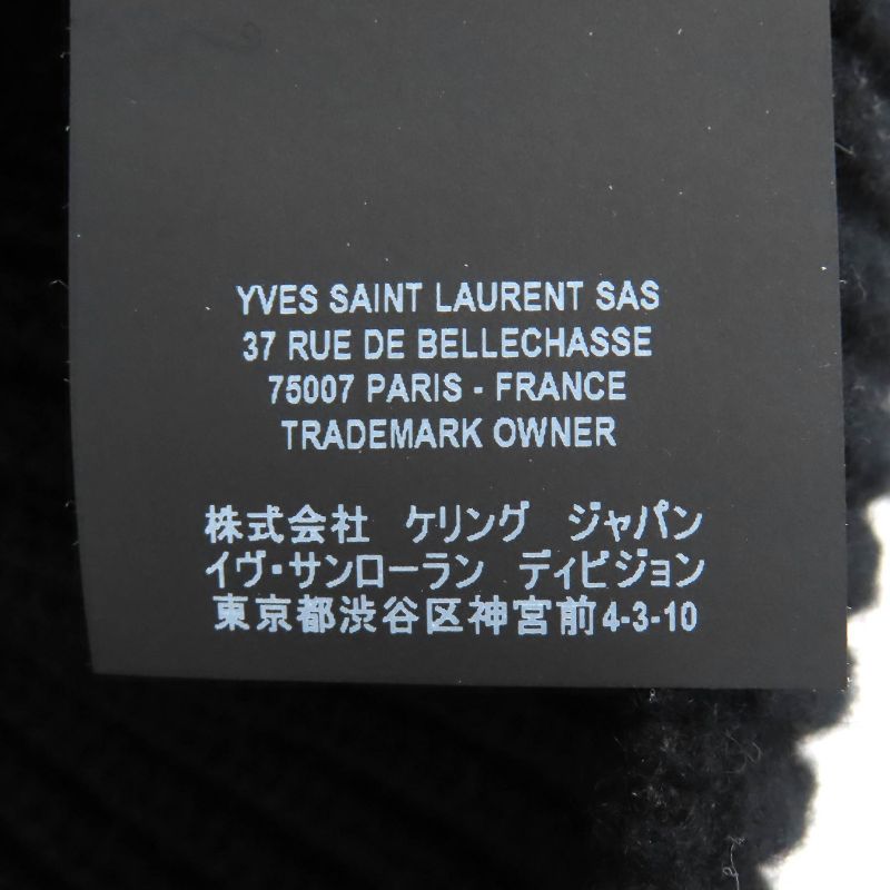 Saint Laurent Paris 574444 Wool Cashmere Bottleneck Long Sleeve Ribbed Knit