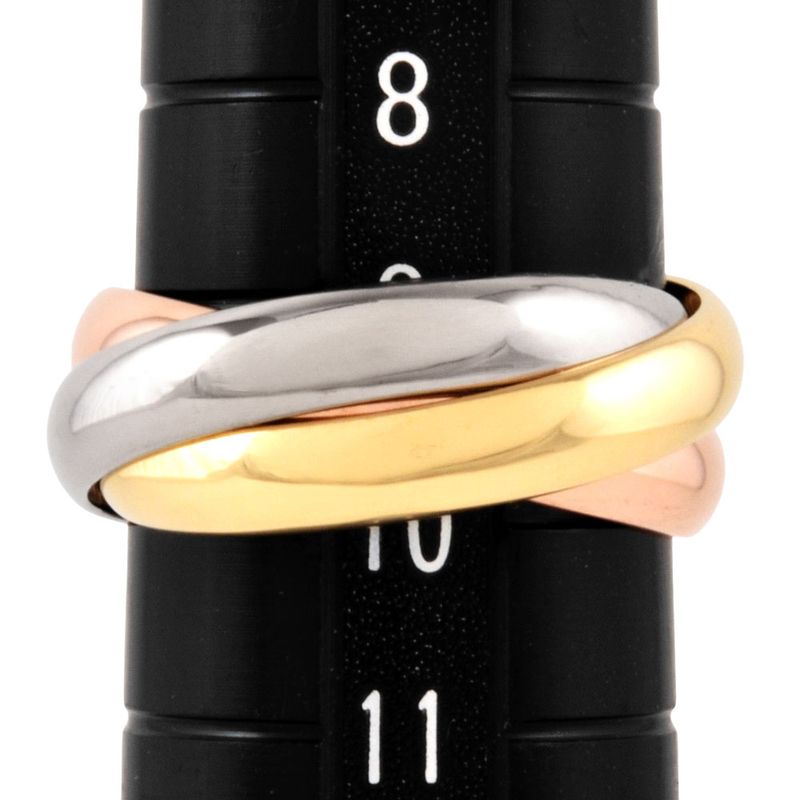 Cartier Trinity MM Ring #50 18K Yellow Gold 76g 18K Pink Gold 18K White Gold