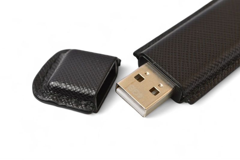 Prada Key Ring Key Holder Prada USB Memory 4GB Saffiano Black 2ara21 Never Used