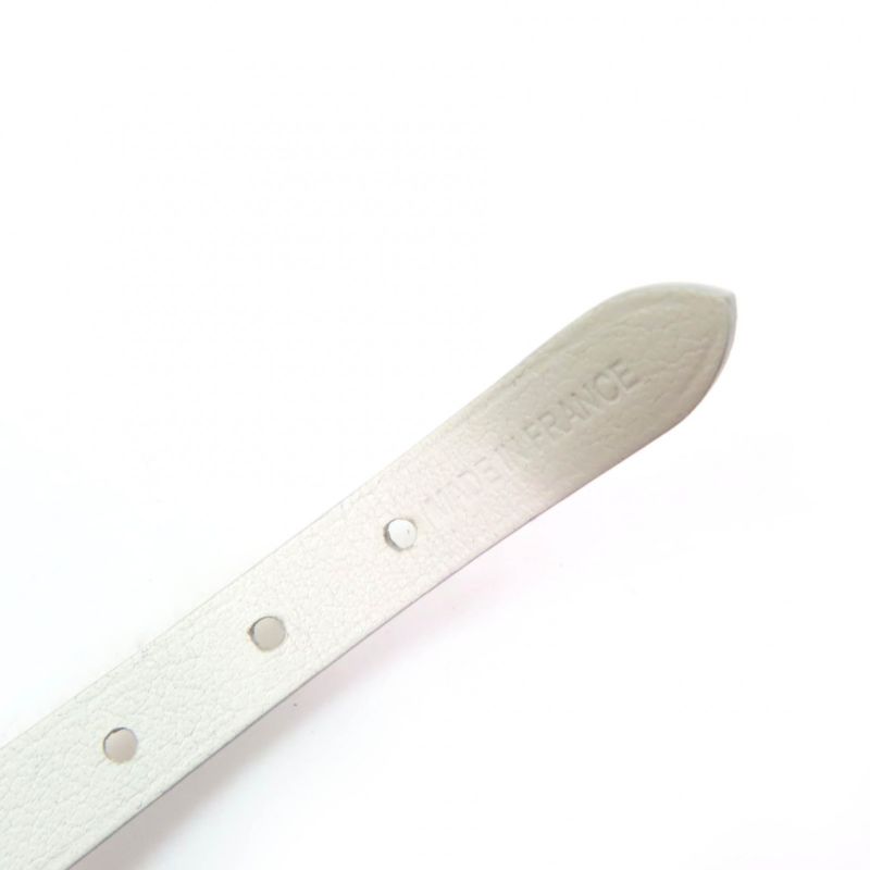 Hermes Maul Bracelet Pink Gold Hardware Leather White T2 C Engraved With Box