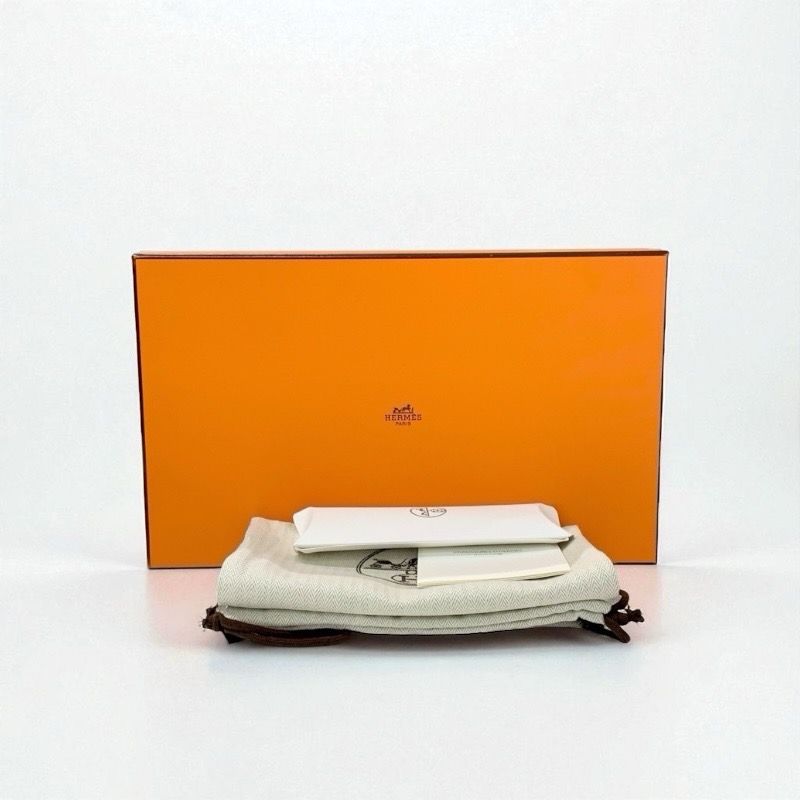 Hermes Trail Sneakers Shoes Leather Black Unused Logo Men's