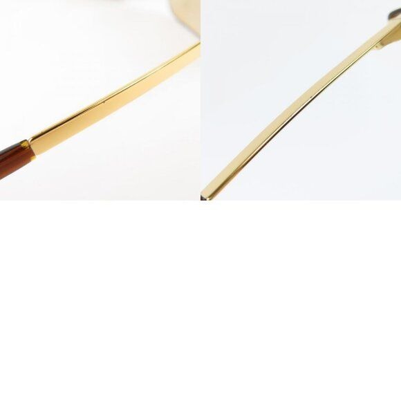 Chanel Vintage Sunglasses Rhinestone CC Logo Rimless Gradient Gold Y2K