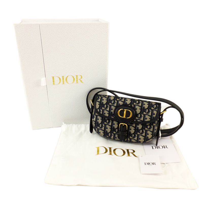 Dior Bobby Oblique Peacock Mini Shoulder Bag Gold Hardware CD Logo