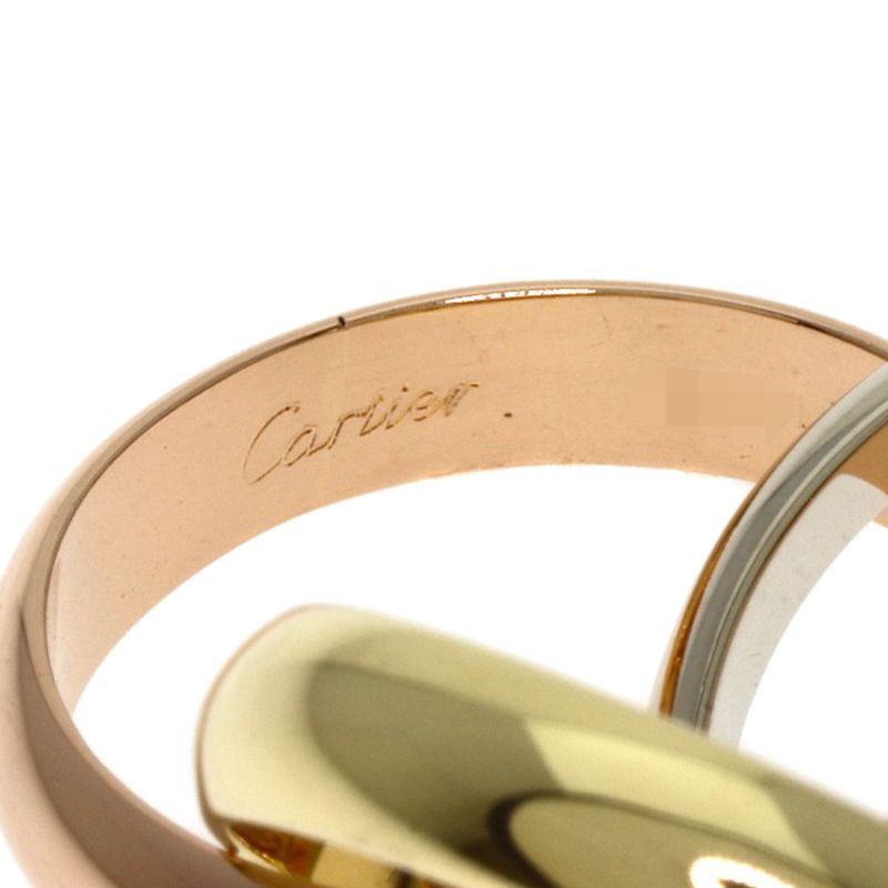 Cartier Trinity #48 Ring 18K Yellow Gold 18K White Gold 18K Pink Gold Ladies