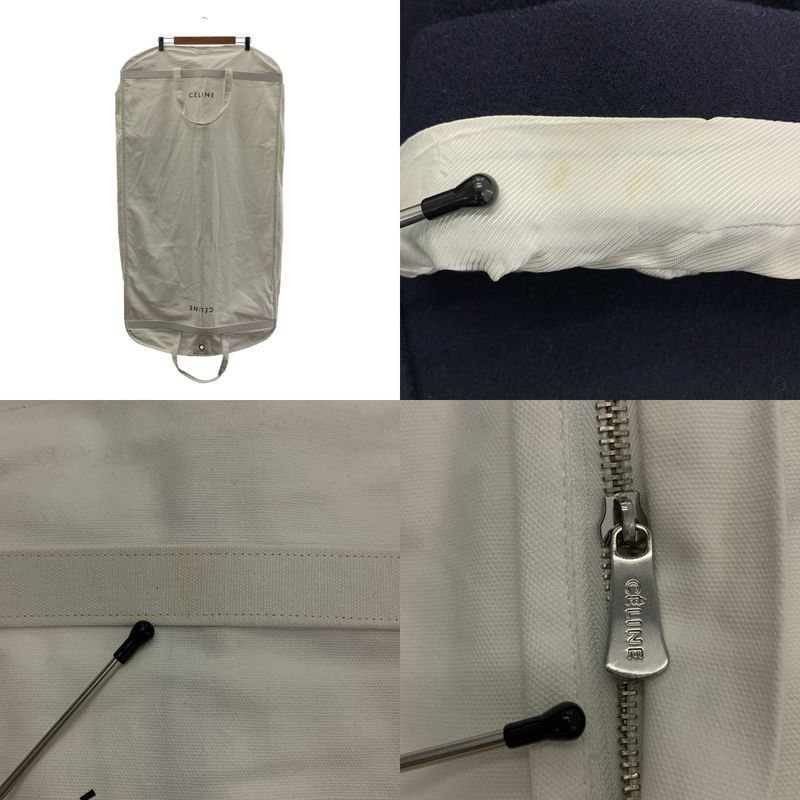 Celine | Phoebe Period Egg Crombie Coat Fully Lined | 38 | Navy | Women