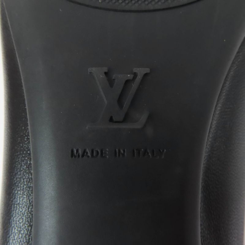 Louis Vuitton 2022 Popi Line Monogram Leather Ballet Shoes Black 36 Storage