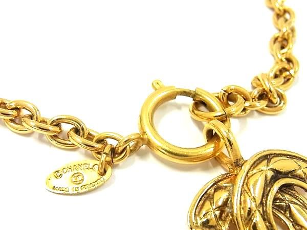 Chanel Coco Mark 3857 Necklace Pendant Accessory Ladies Gold Fe4896