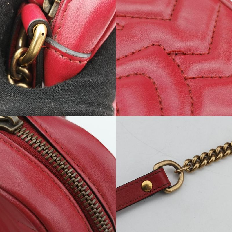 Guccigg Marmont Red Leather 448065 G024948216